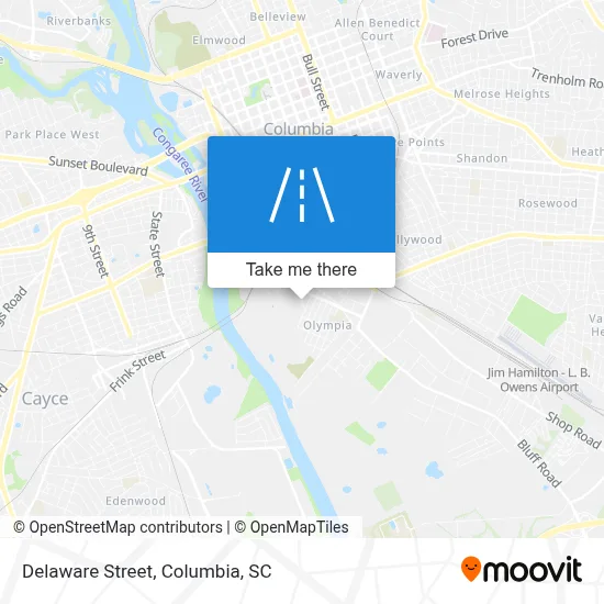Delaware Street map