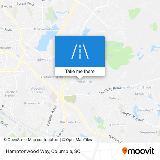 Hamptonwood Way map