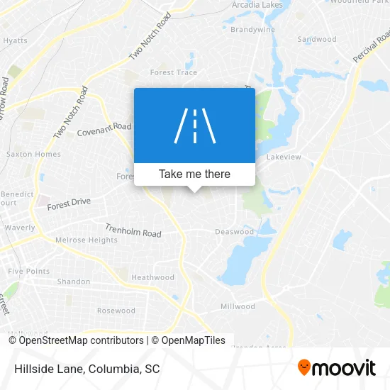 Hillside Lane map