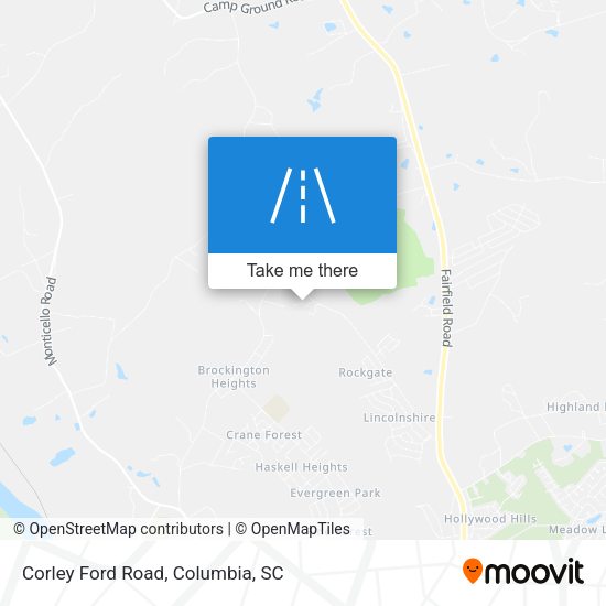 Corley Ford Road map