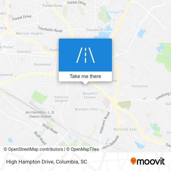 High Hampton Drive map