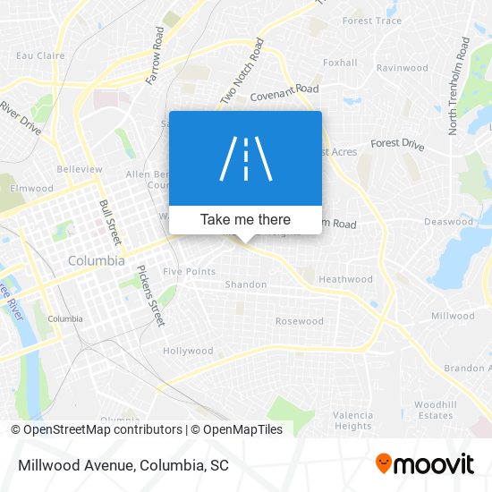 Millwood Avenue map