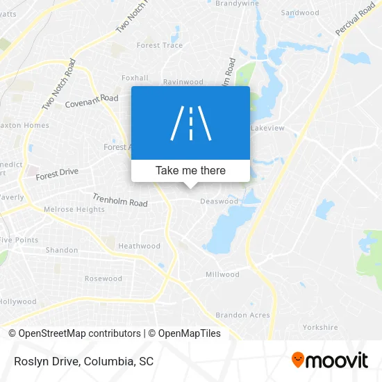 Roslyn Drive map
