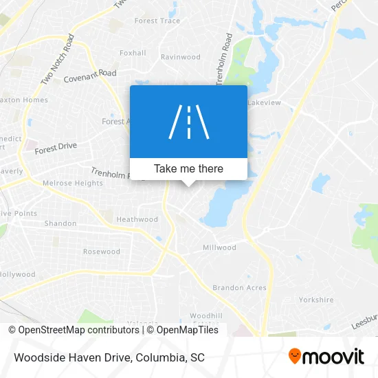 Woodside Haven Drive map