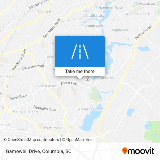 Gamewell Drive map