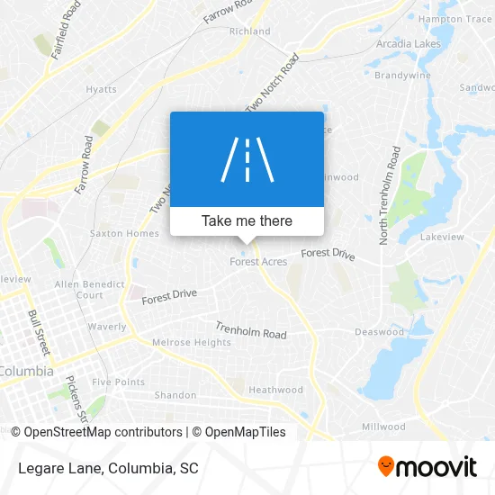 Legare Lane map