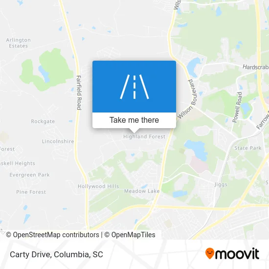 Carty Drive map