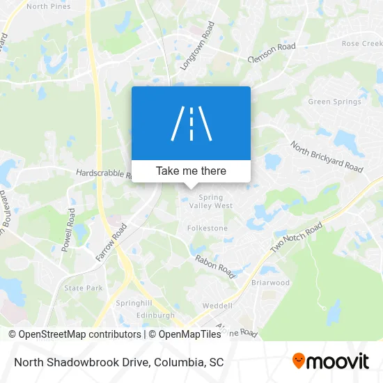 North Shadowbrook Drive map