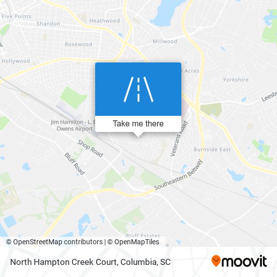 Mapa de North Hampton Creek Court
