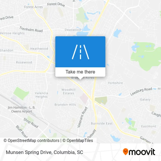 Munsen Spring Drive map