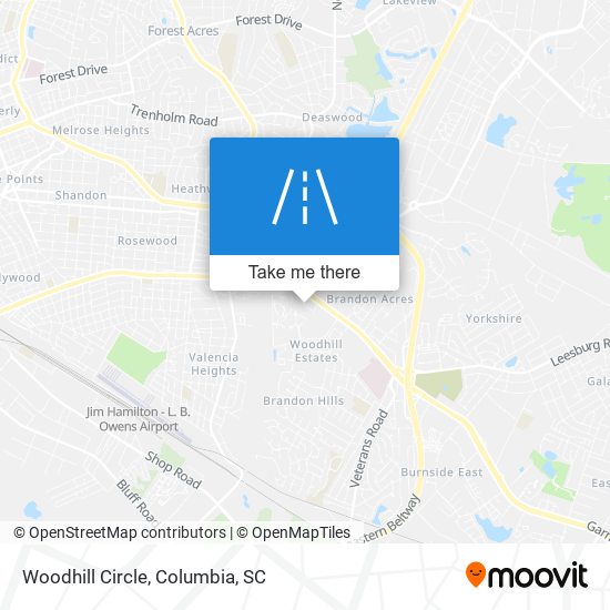 Woodhill Circle map