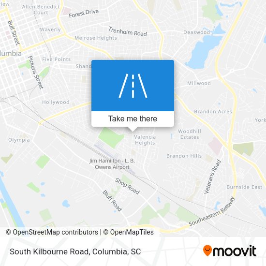 South Kilbourne Road map