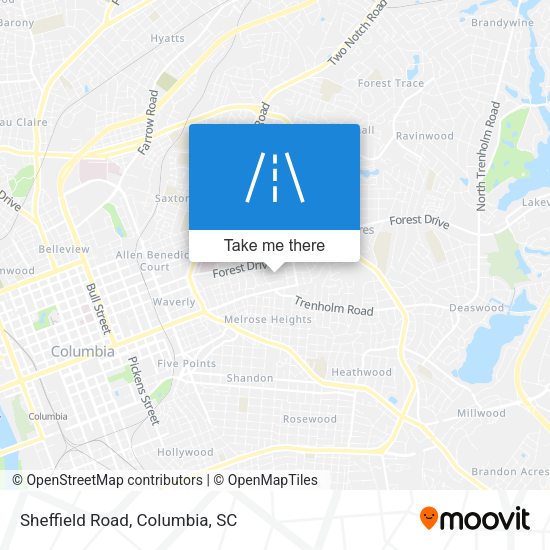 Mapa de Sheffield Road