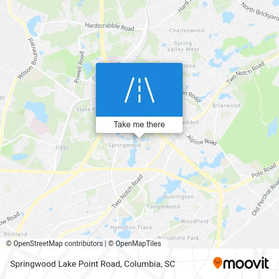 Springwood Lake Point Road map