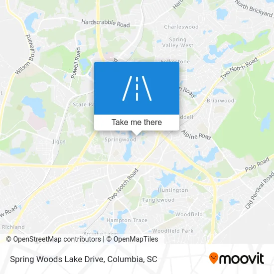 Spring Woods Lake Drive map