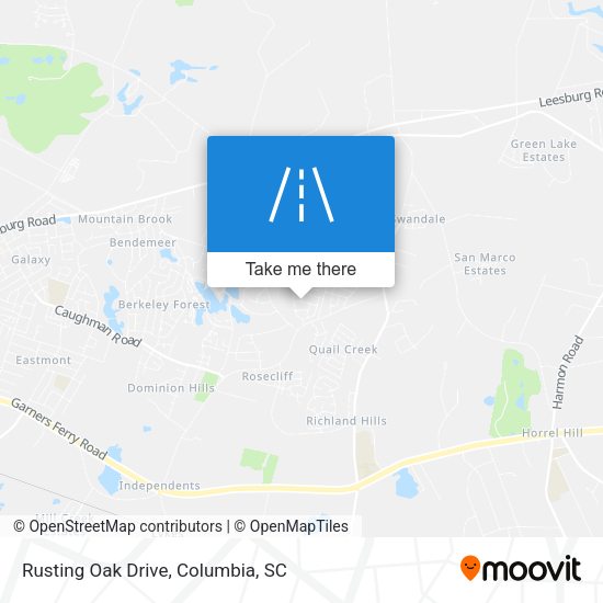Rusting Oak Drive map
