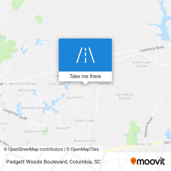 Mapa de Padgett Woods Boulevard