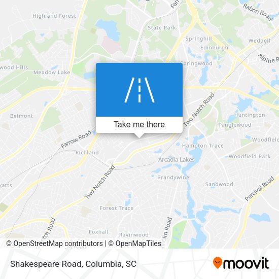 Mapa de Shakespeare Road