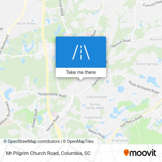 Mt Pilgrim Church Road map