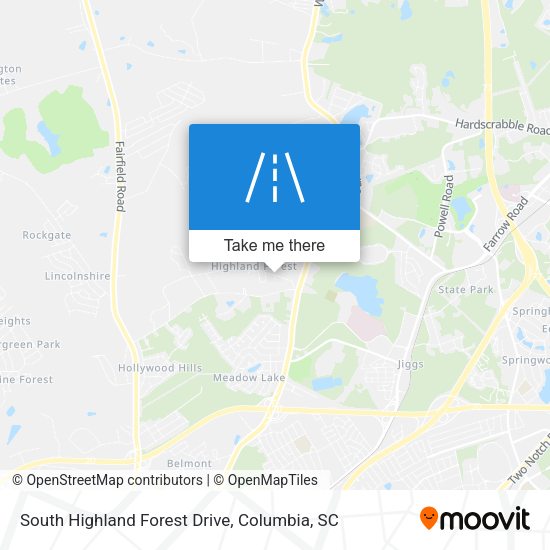 Mapa de South Highland Forest Drive