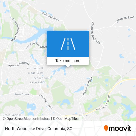 North Woodlake Drive map