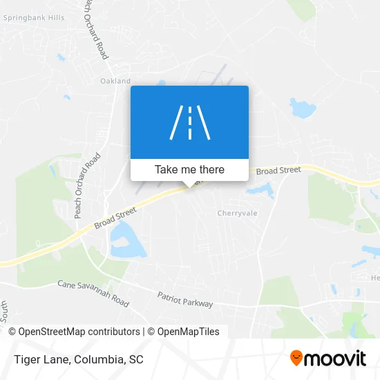 Tiger Lane map