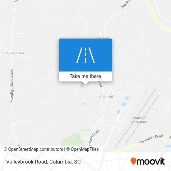 Valleybrook Road map
