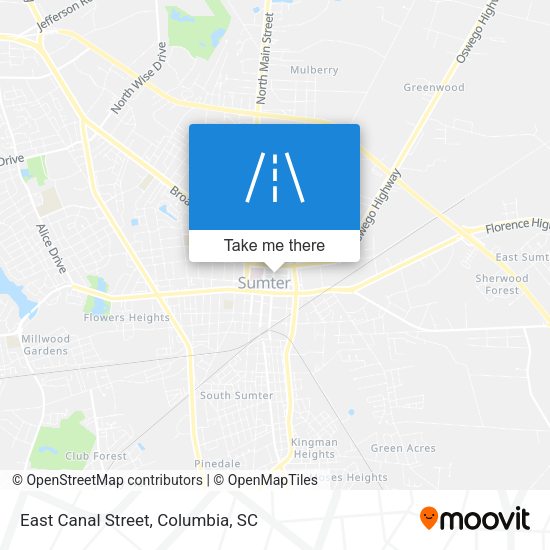 East Canal Street map