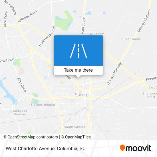 Mapa de West Charlotte Avenue