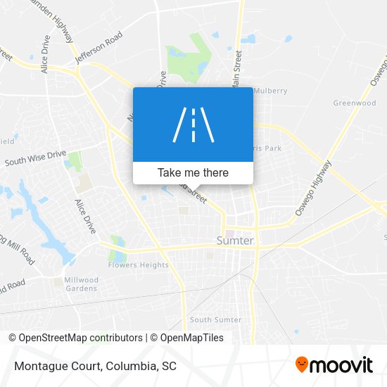 Mapa de Montague Court