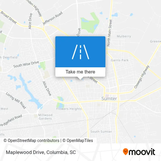 Maplewood Drive map