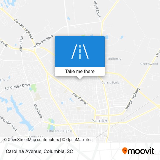 Carolina Avenue map