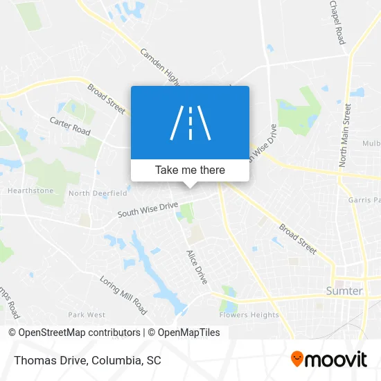 Thomas Drive map