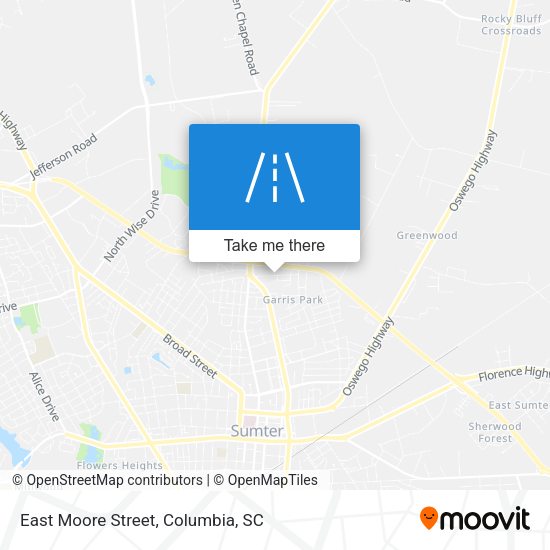East Moore Street map