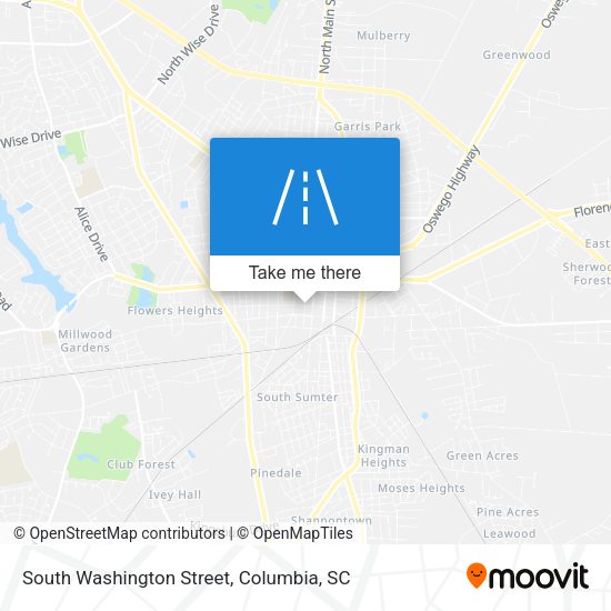 South Washington Street map