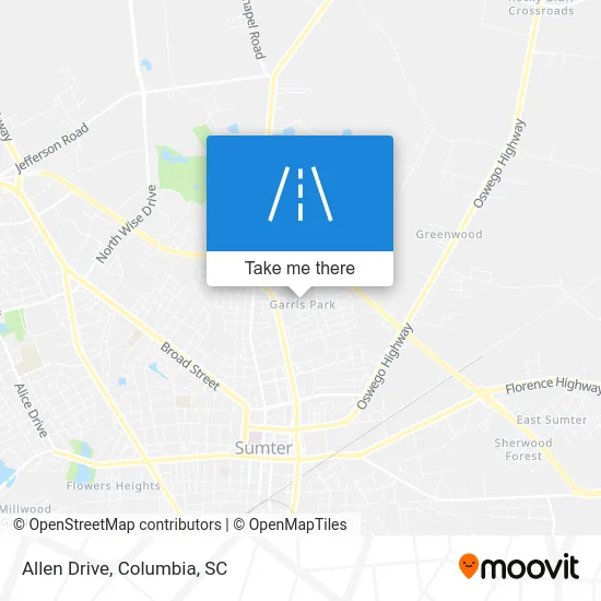 Allen Drive map