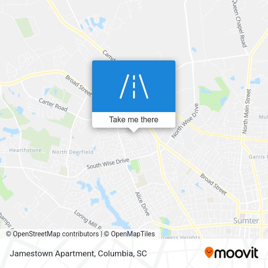 Mapa de Jamestown Apartment