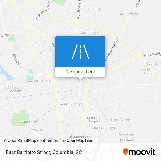 Mapa de East Bartlette Street