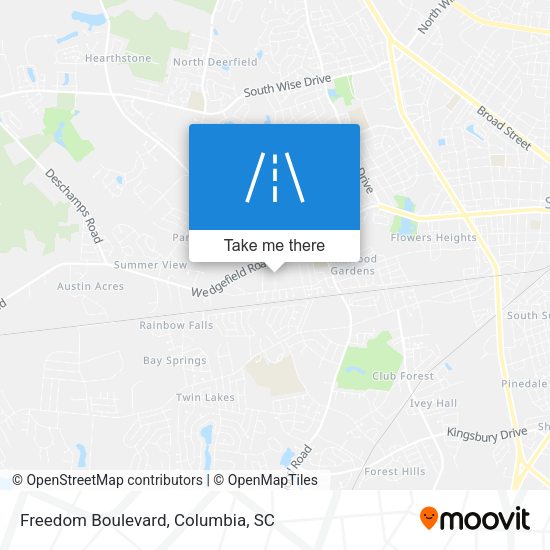 Mapa de Freedom Boulevard