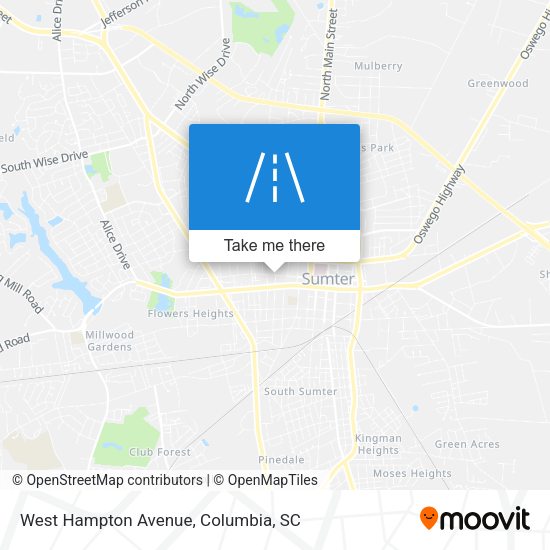 West Hampton Avenue map