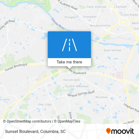 Sunset Boulevard map