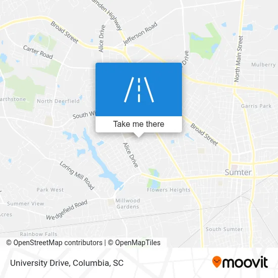 University Drive map