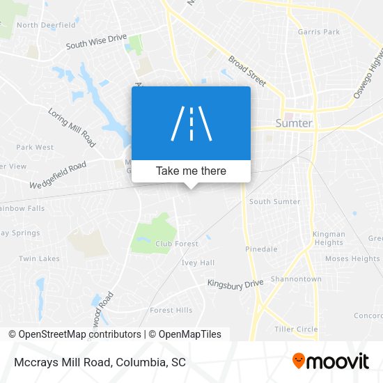 Mccrays Mill Road map