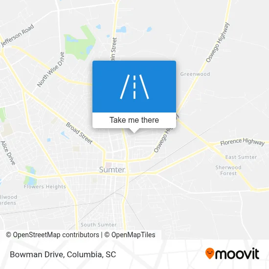 Bowman Drive map