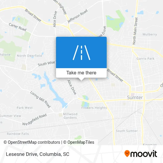 Mapa de Lesesne Drive