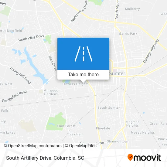 South Artillery Drive map