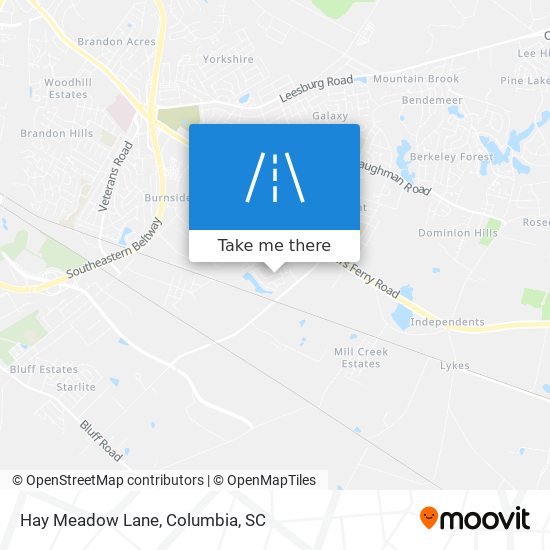 Hay Meadow Lane map