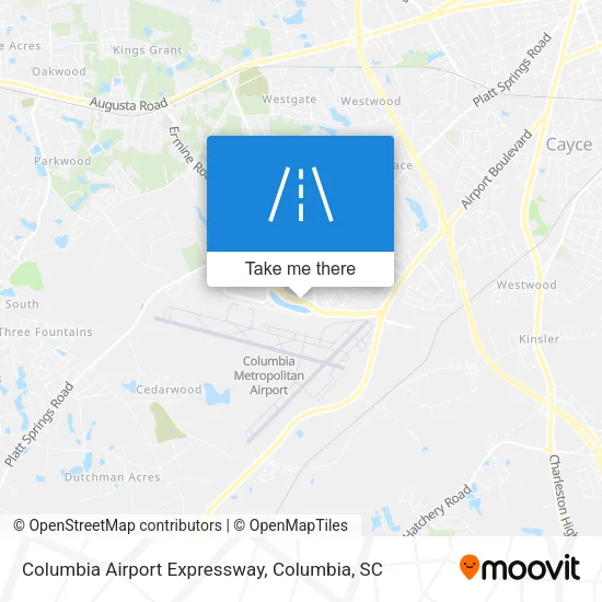 Columbia Airport Expressway map