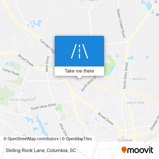 Sliding Rock Lane map