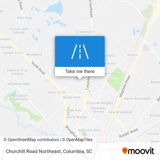 Mapa de Churchill Road Northeast